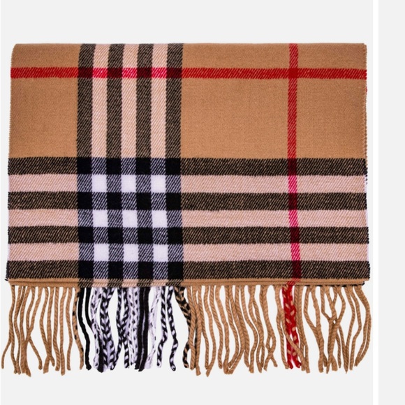 Cashmere Feel New England Plaid Scarf - 100% Acrylic - Super Soft - Camel - Picture 10 of 10